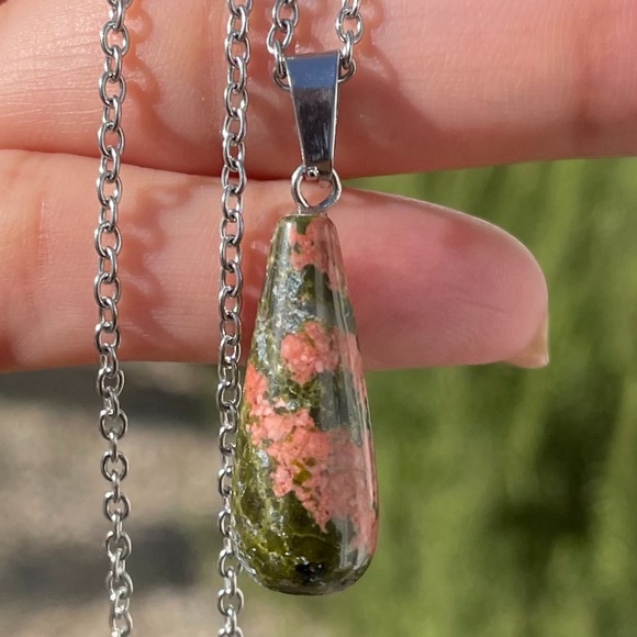 COPY - Unakite Pendant Necklace - Picture 1 of 2